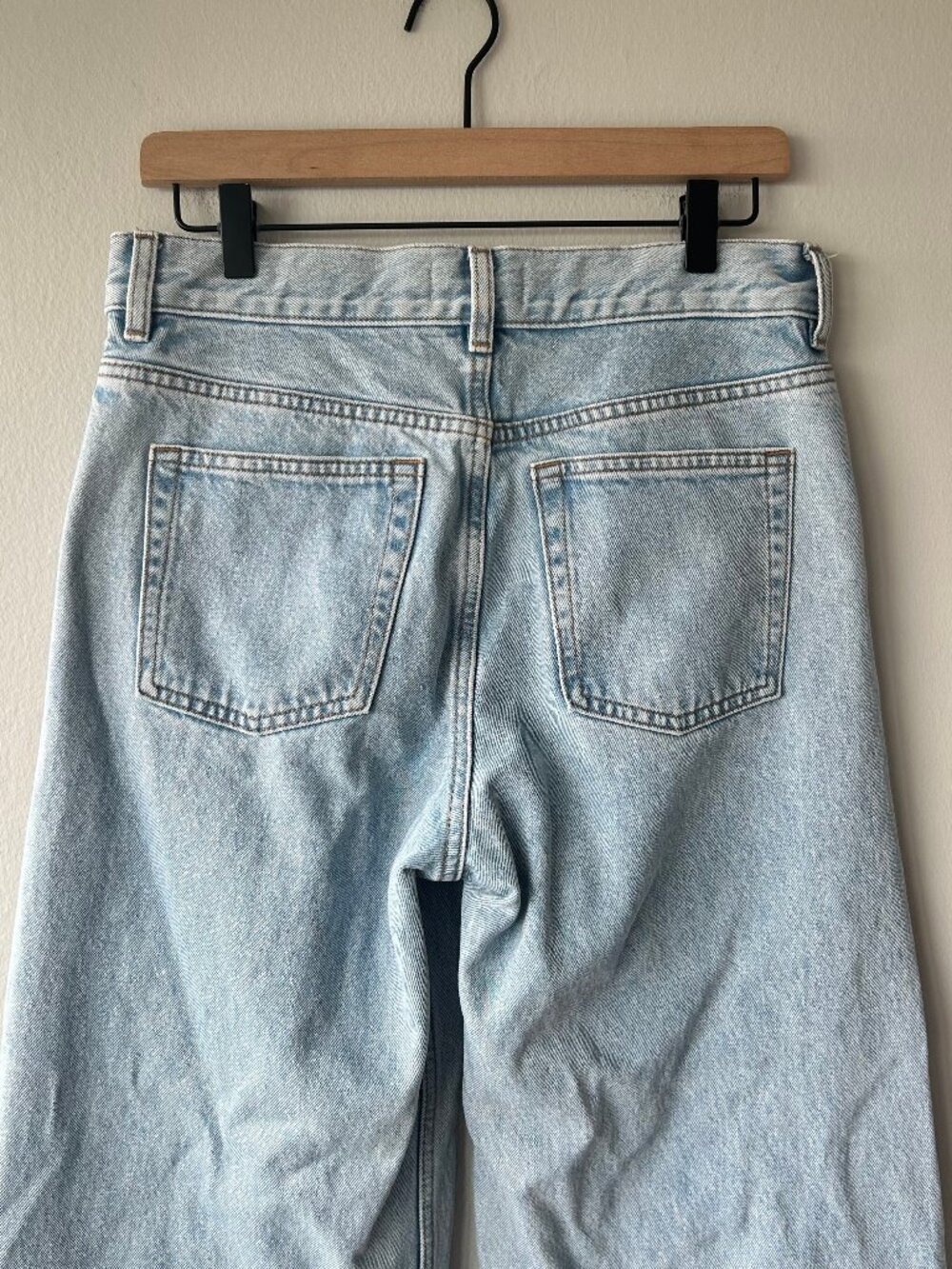 & Other Stories Atelier Lace Up Cut Out Jeans Light Wash Wide Leg 28 - Picture 7 of 13